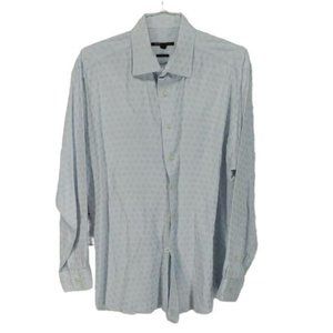 BCBG Attitude Men's Light Blue Business Dress Button‎ Down Shirt Size XL